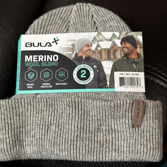 NWT Unisex Bula Merino Wool Blend 1 Beanie Gray - Picture 2 of 4